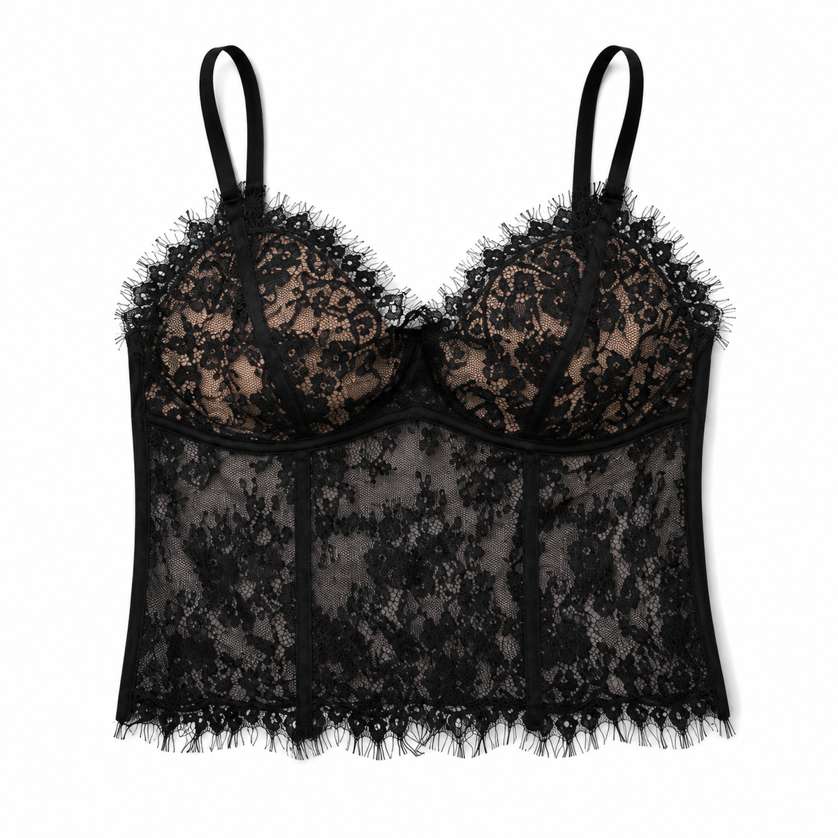 French Eyelash Lace Shaping Camisole | Lightweight Luxury Wireless Bra Top | Z5068#