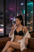 立体杯细纹文胸｜字母肩带｜顺滑侧翼款｜6509#
