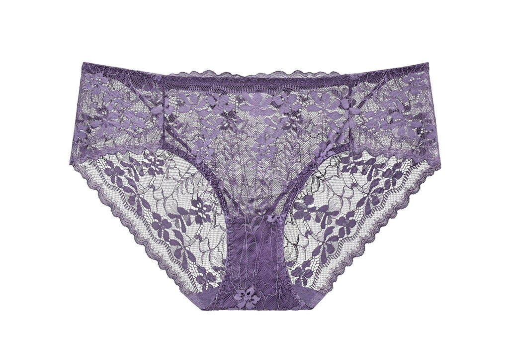 French Light Luxury Lace Underwire Lingerie Set | Romantic Scalloped Edge Breathable Mesh 4 Colors Available - 9339#