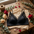 Lace Deep V Bra | Double Thin Straps | Light and Comfortable | 2682#