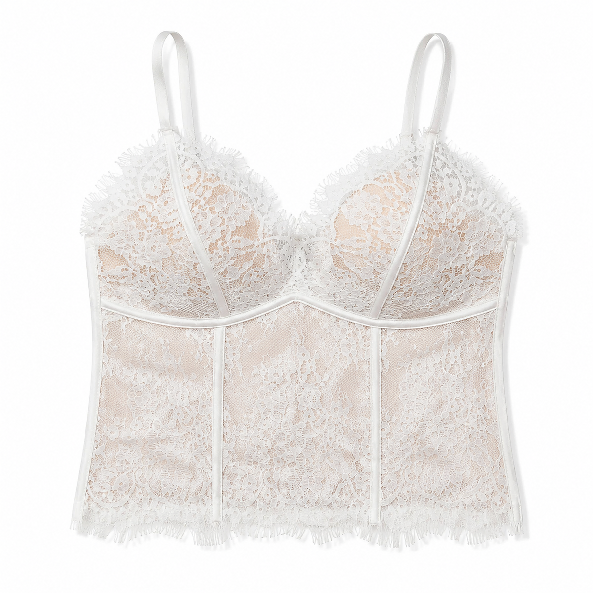 French Eyelash Lace Shaping Camisole | Lightweight Luxury Wireless Bra Top | Z5068#