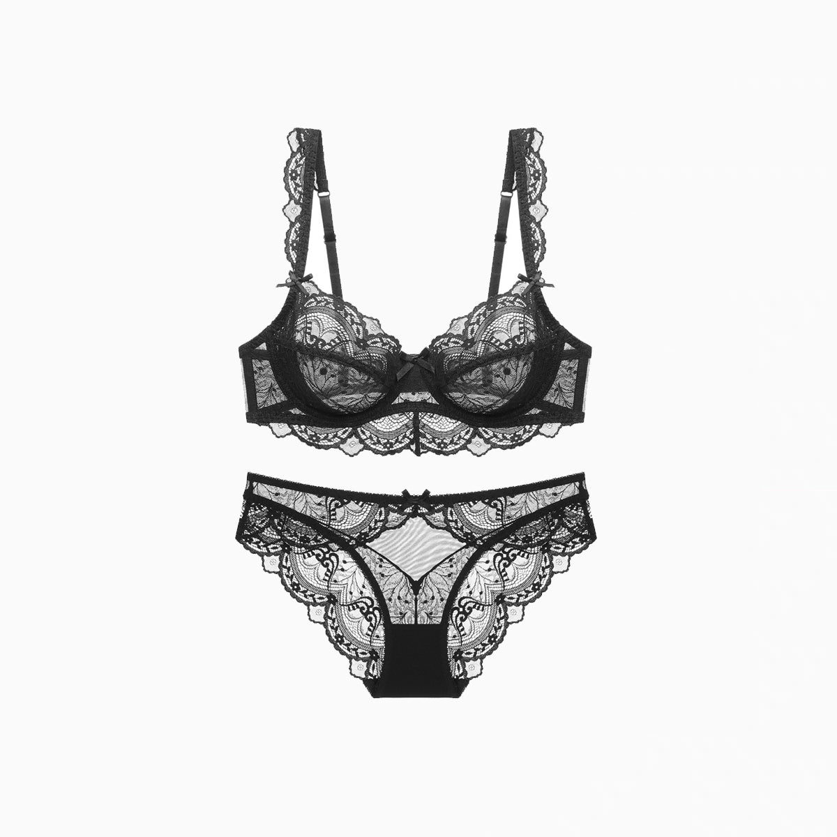 Lightweight Wire-free Lace Bra Set | Breathable & Comfortable | Everyday Push-up