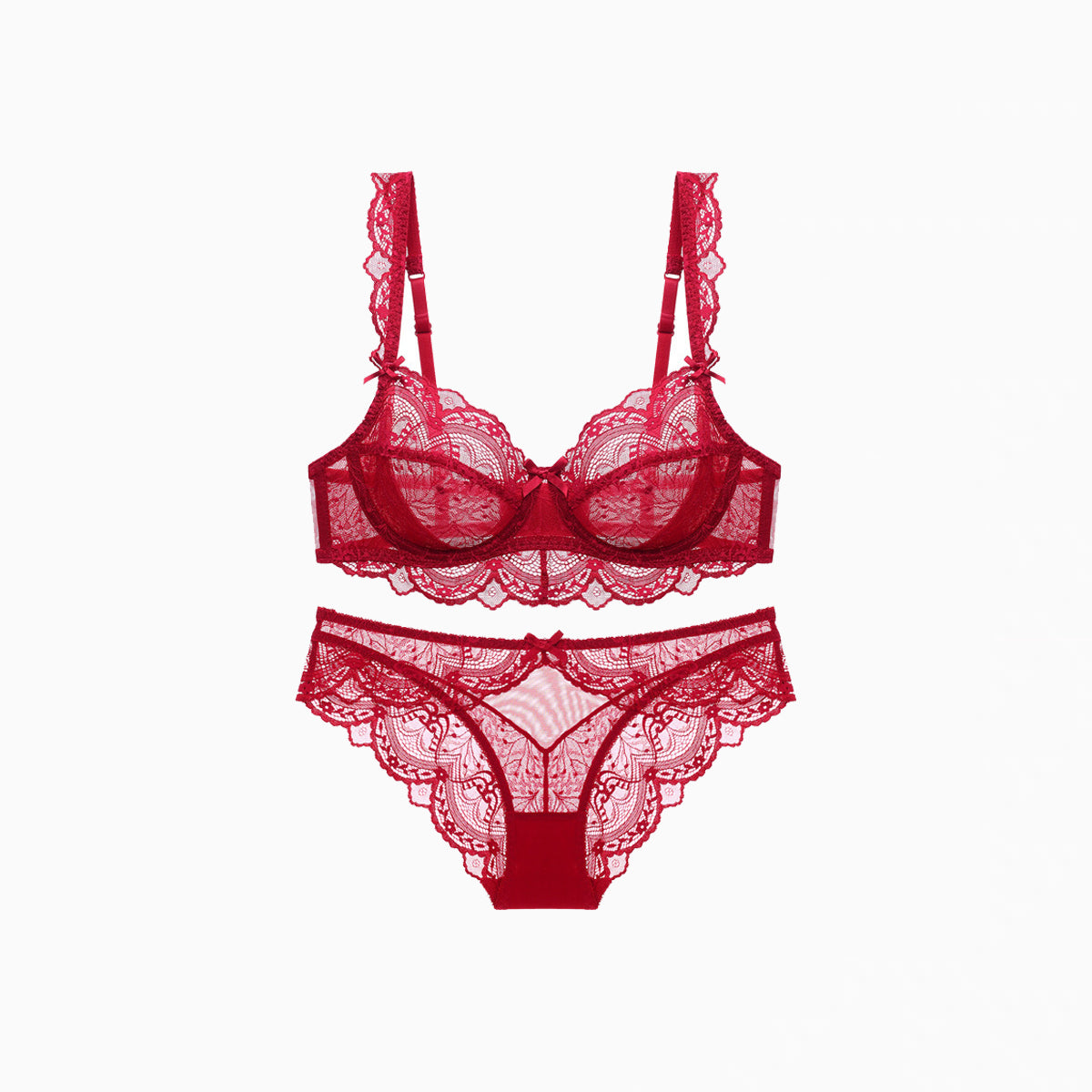 Lightweight Wire-free Lace Bra Set | Breathable & Comfortable | Everyday Push-up
