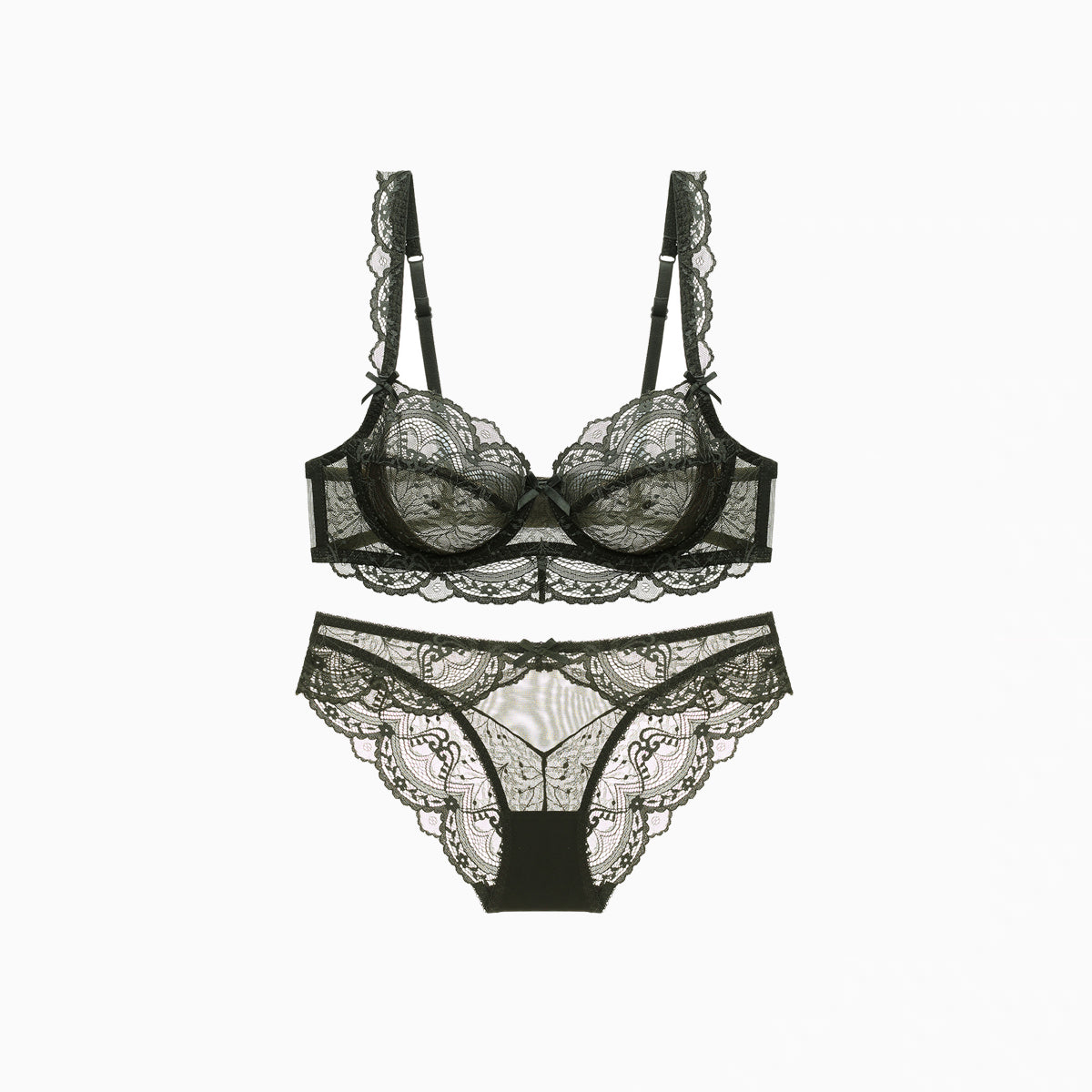 Lightweight Wire-free Lace Bra Set | Breathable & Comfortable | Everyday Push-up