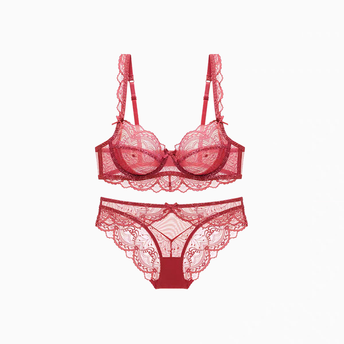 Lightweight Wire-free Lace Bra Set | Breathable & Comfortable | Everyday Push-up